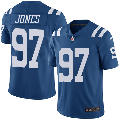 Men's Elite Arthur Jones Nike Jersey Royal Blue - #97 Rush NFL Indianapolis Colts